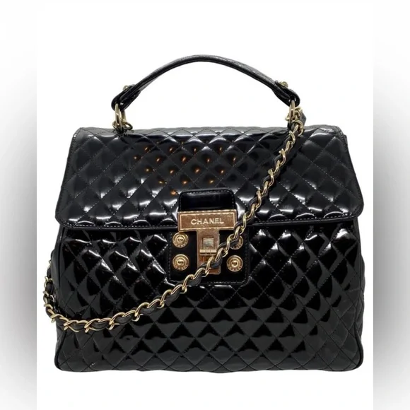 Chanel Glazed Lambskin Quilted Mademoiselle Kelly Top Handle Shoulder Bag, 2009 - Picture 1 of 17